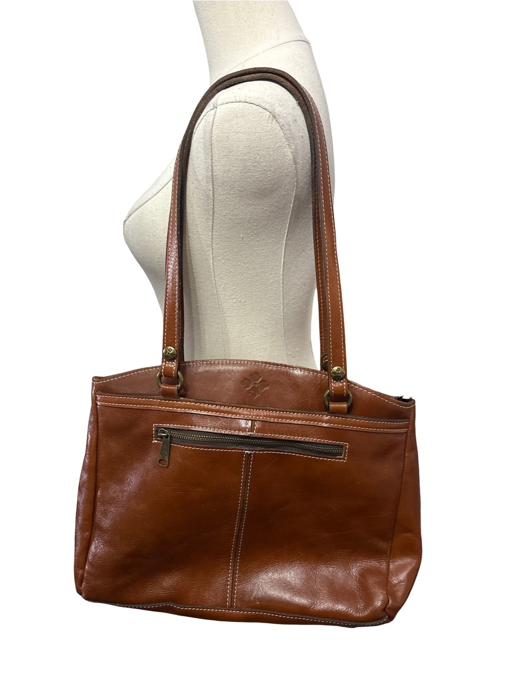 Patricia Nash chestnut Brown Leather Tote Shoulder Bag